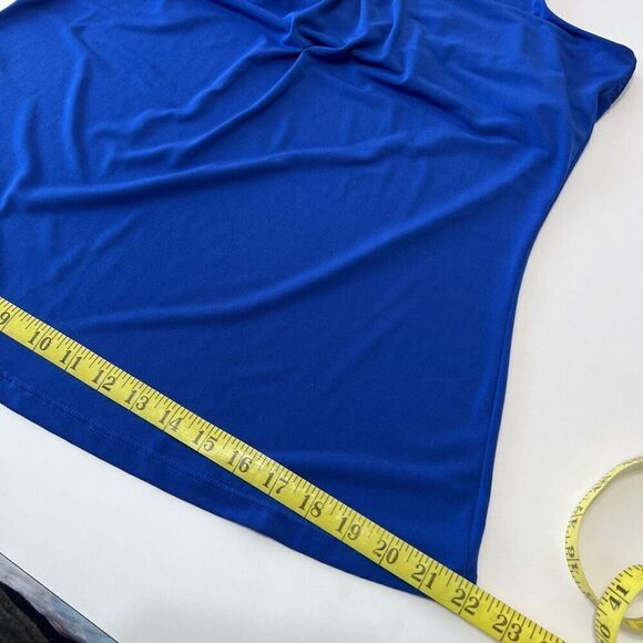 Express royal blue halter top with built in bra size medium EUC - Picture 10 of 14
